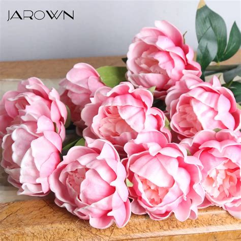 Jarown Flor Artificial De Pe Nia Simula O De Ramo Flor Falsa Para