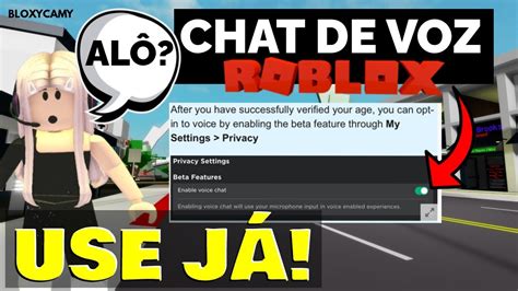 💥chat De Voz Roblox Ative Ja Use Agora Passo A Passo Como Ativar O