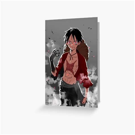 Luffy Wano One Piece Wano Best Anime Red Greeting Card For Sale