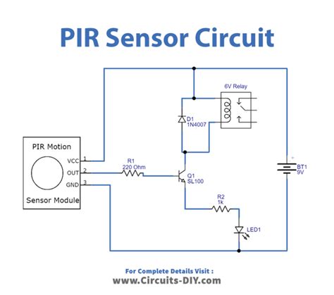 Simple Pir Sensor Circuit Sl100