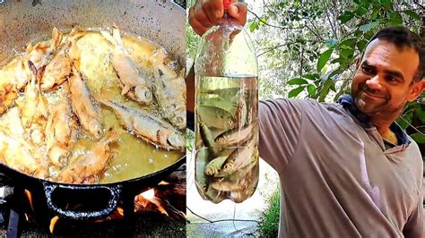 Pescaria De Lambari Gigante Pesquei E Fritei Na Beira Do Rio Pescaria