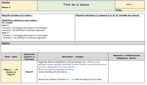 Draw Confession Dental exemple de fiche de préparation cycle 3