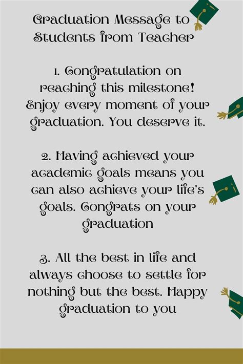 Graduation Message to Students from Teacher | Graduation message, Letter to teacher, Letter to ...