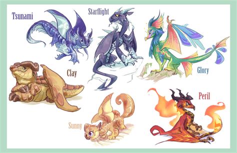 Wings Of Fire Protagonists By Bedupolker On Deviantart