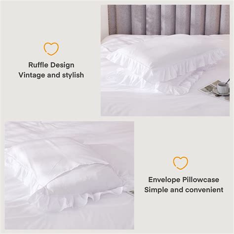 Andency White Ruffle Comforter Full 79x90inch 3 Pieces 1 Ruffled