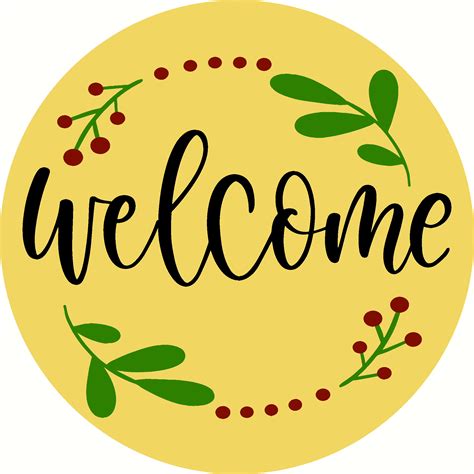 Welcome Mistletoe Door Hanger Reusable Mylar Stencil Sign Stencils