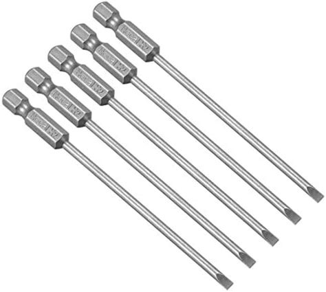 Sourcing Map 10 Pcs 4mm Slotted Tip Magnetic Flat Head Screwdriver Bits