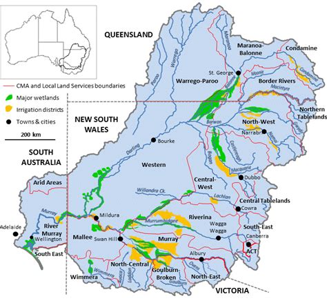 Murray Darling River System Map