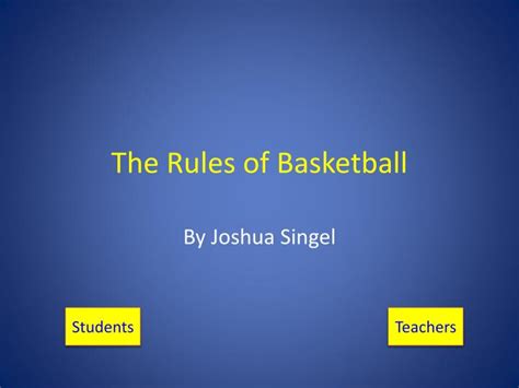 Ppt The Rules Of Basketball Powerpoint Presentation Free Download