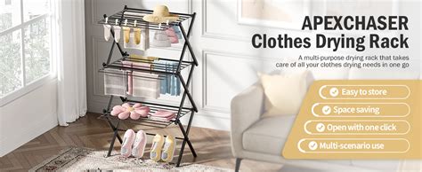 Amazon Apexchaser Collapsible Clothes Drying Rack Multi Level