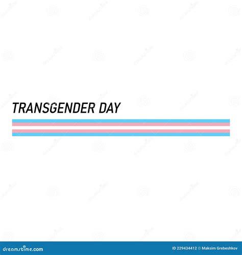 Waving Ribbon Or Banner With Transgender Pride Flag Stock Vector