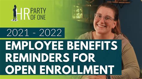 Employee Benefits Reminders For Open Enrollment Youtube