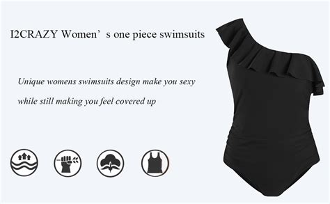 I2crazy One Piece Swimsuits For Women High Waist Asymmetrical One