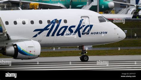 Everett Wa Usa February Alaska Airlines Horizon Air