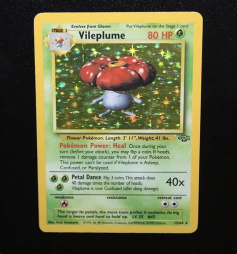 Pok Mon Tcg Vileplume Jungle Holo Unlimited Holo Rare Lp Ebay