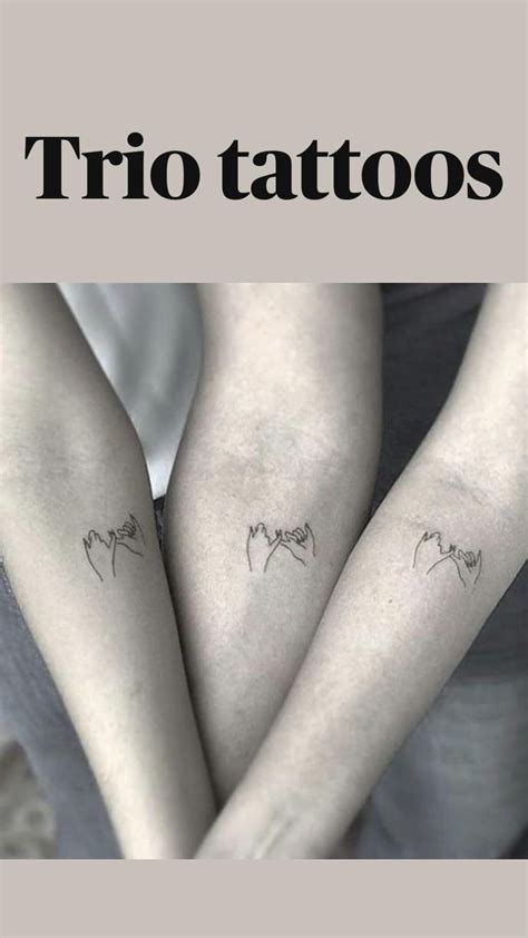 Trio tattoos | Tattoos, Sisters tattoo, Matching friend tattoos