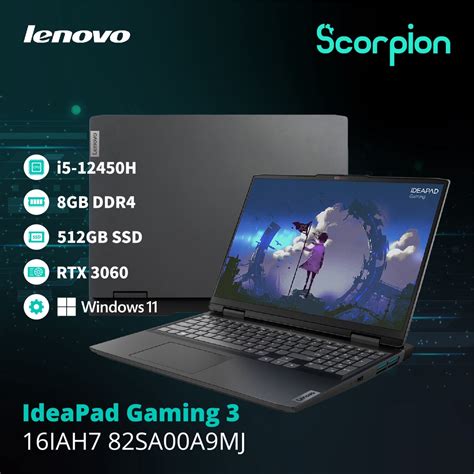 Lenovo IdeaPad Gaming 3 16IAH7 82SA00A9MJ Gaming Laptop Shopee Malaysia