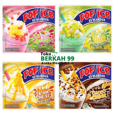 Pop Ice Fusion Per Sachet Es Doger Es Teler Cream Cheese Choco Cheese