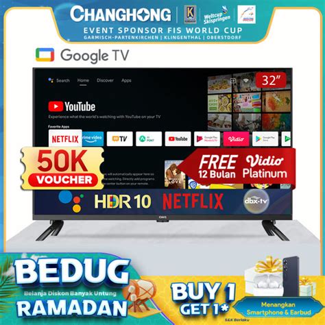 Changhong Chiq Google Led Tv Inch Smart Tv Digital Hdr Dbx Dolby