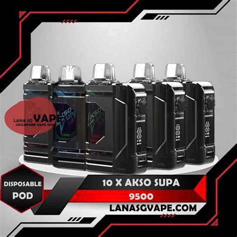 10 X AKSO SUPA 9500 DISPOSABLE Vape Singapore Sg Vape