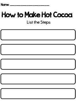 How To Make Hot Cocoa Procedural Writing By MsK Created TPT