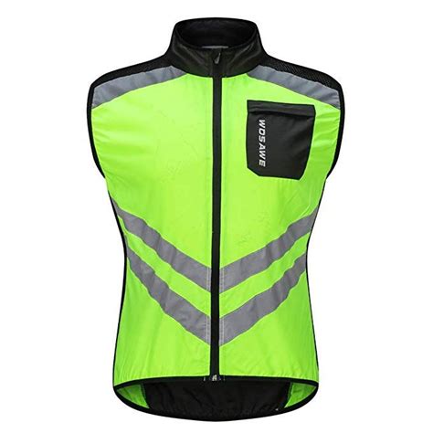 Amazon WOSAWE Men S High Visibility Cycling Wind Vest Sleeveless