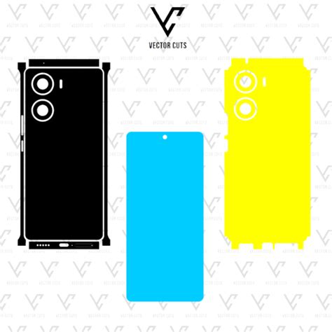 Vivo V E Mobile Vector Skin Cut Template File Vector Cuts