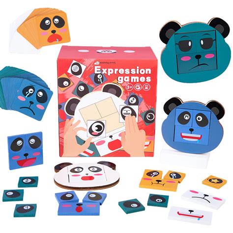 Face Changing Cube Building Puzzle Panda Face Changing Cubes Building