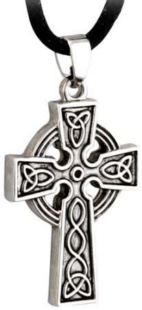 Celtic Cross Necklace Mens Stainless Steel