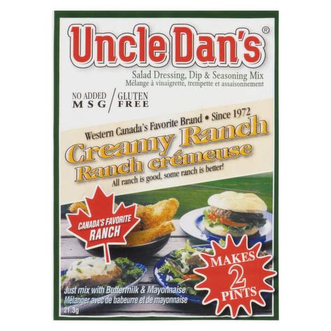 Uncle Dans Creamy Ranch Dressing Mix Pricesmart Foods