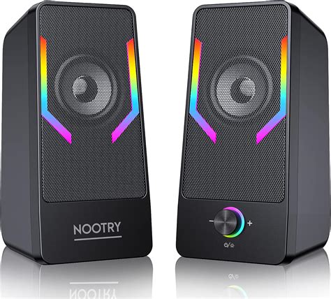 Amazon.com: NOOTRY Computer Speakers, Gaming Desktop Speakers with ...