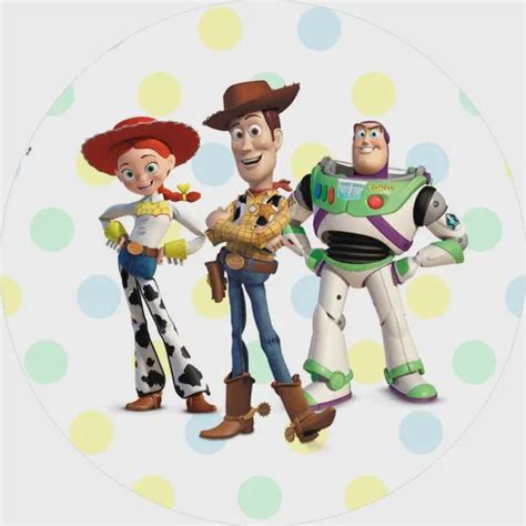 Painel Redondo Toy Story 3d Decoração Festa Tecido Sublimado c