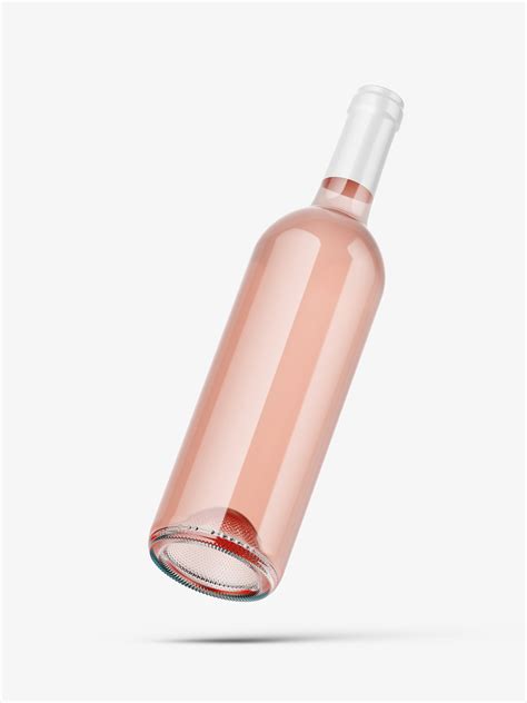 Flying Pink Wine Bottle Mockup Smarty Mockups