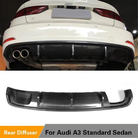 Carbon Fiber FRP Rear Bumper Lip Diffuser Spoiler For Audi A3