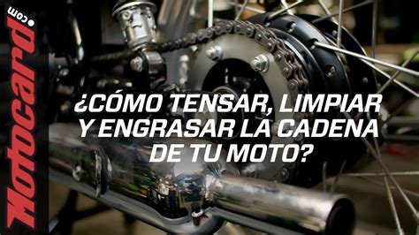 Cómo limpiar tensar y engrasar la CADENA DE TU MOTO Tenso