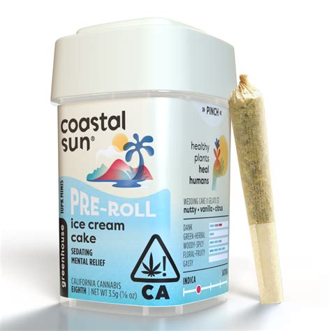 Ice Cream Cake 35g Coastal Sun 10 Pack Greenhouse Pre Roll Jane