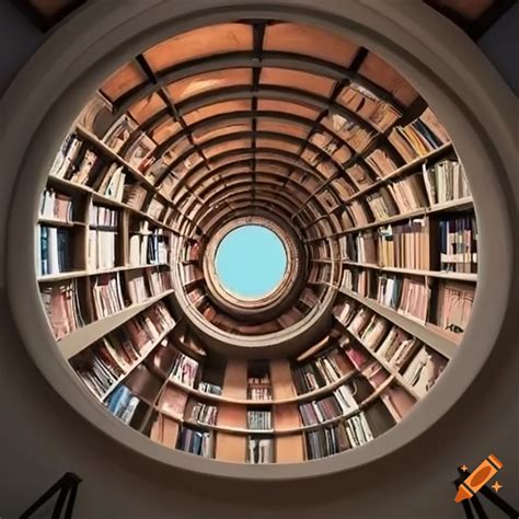 Unique Circular Library Without A Ceiling On Craiyon