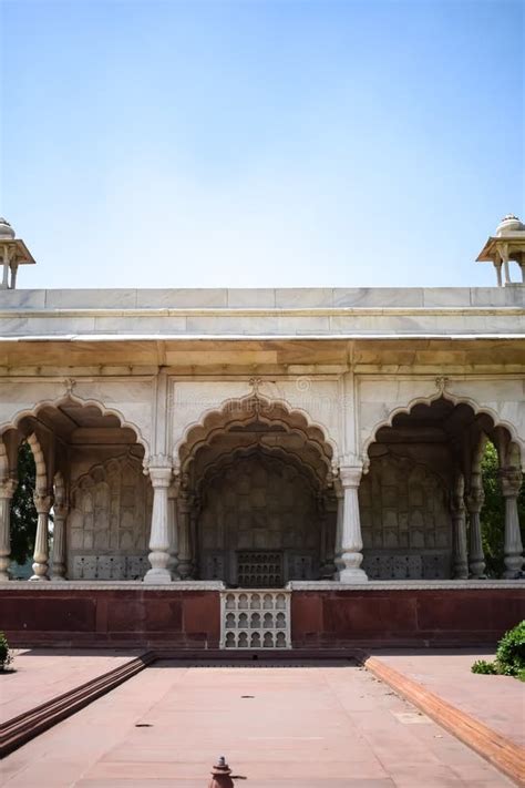 Architectural Details Of Lal Qila Red Fort Situated In Old Delhi