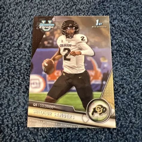 SHEDEUR SANDERS 2023 Bowman Chrome University 1ère recrue 16 COLORADO