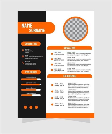 Mod Le De Cv Avec Un Design Simple Curriculum Vitae Resume Design