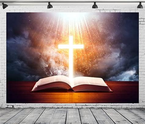 Amazon Corfoto X Ft Fabric Holy Bible Jesus Cross Backdrop Holy