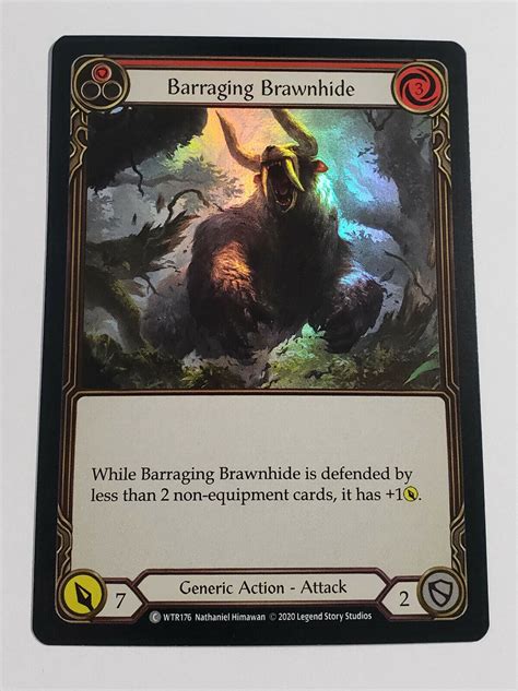 3x Barraging Brawnhide FOIL Red Flesh And Blood WTR UNLIMITED M NM