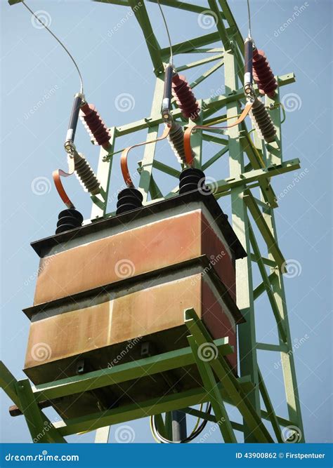 Metal Pylon Of A High Voltage Power Line Royalty Free Stock Photo