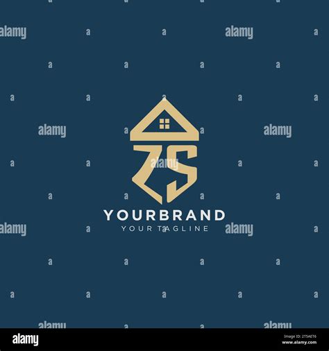 Initial Letter Zs With Simple House Roof Creative Logo Design For Real