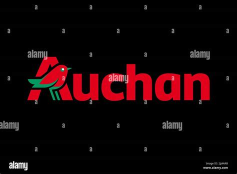 Auchan, Logo, Black background Stock Photo - Alamy