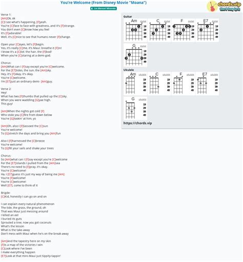 Chord: You're Welcome (From Disney Movie "Moana") - tab, song lyric ...