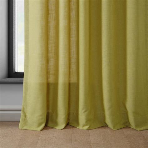 Ochre Classic Faux Linen Curtain