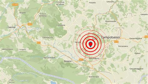 Terremoto A Campobasso Di Magnitudo Epicentro A Baranello E Scossa