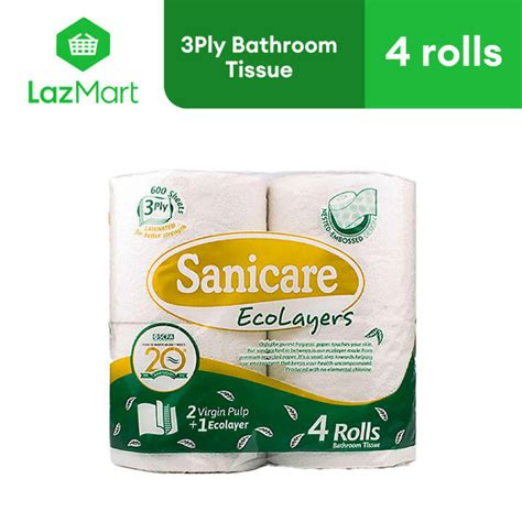 Sanicare Ecolayer Bathroom Tissue 3 Ply 4 Rolls X 1 Pack Lazada PH