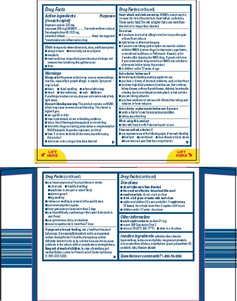 Order Naproxen Sodium Pseudoephedrine Hcl Sunmark Sinus And Cold D